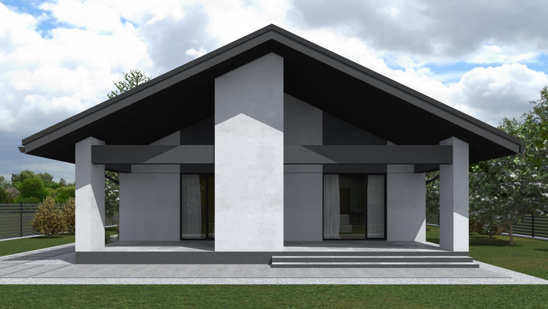 Хайлунд ПазлХаус, крыша скатная