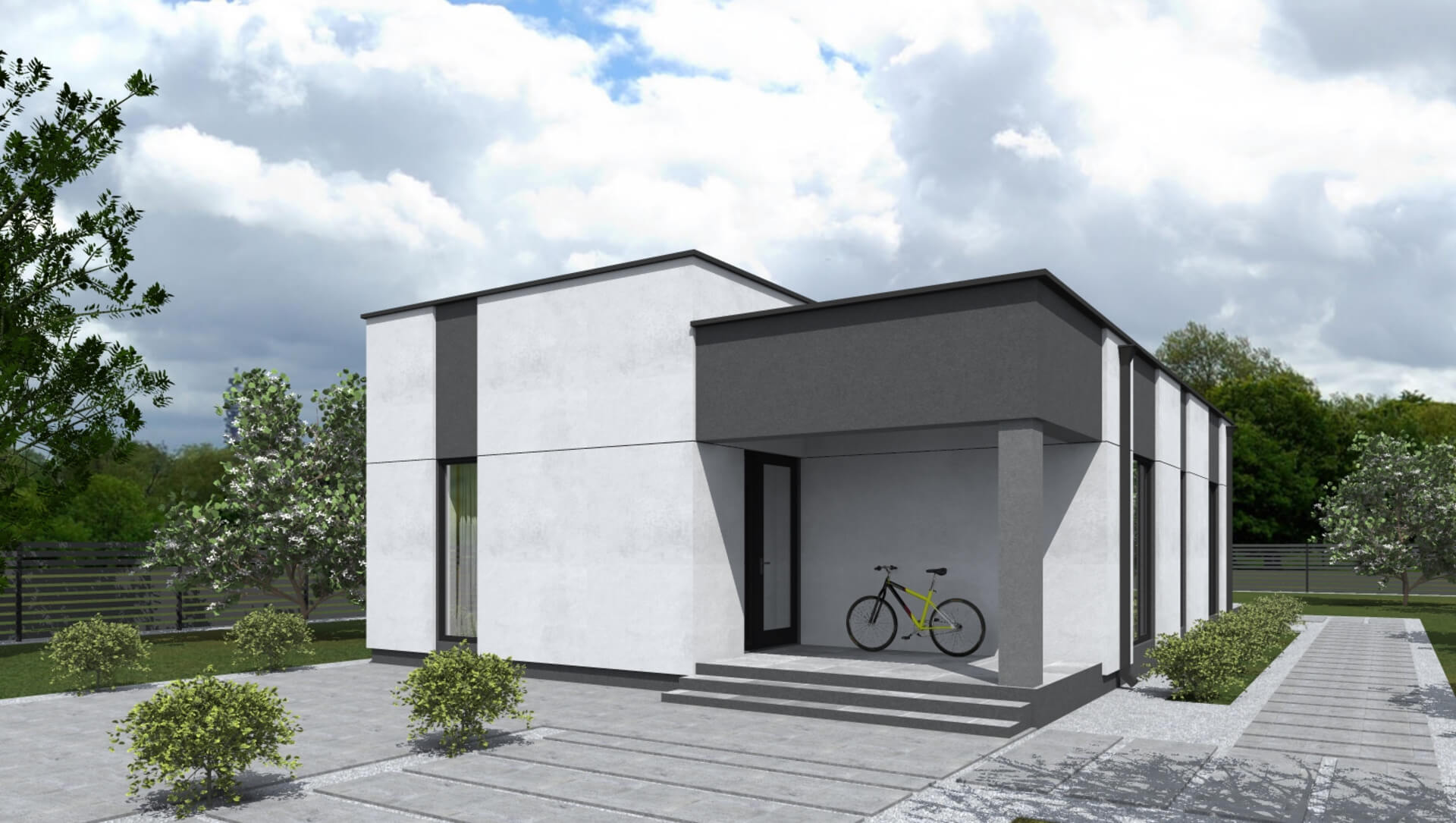 Люмборг ПазлХаус, крыша плоская