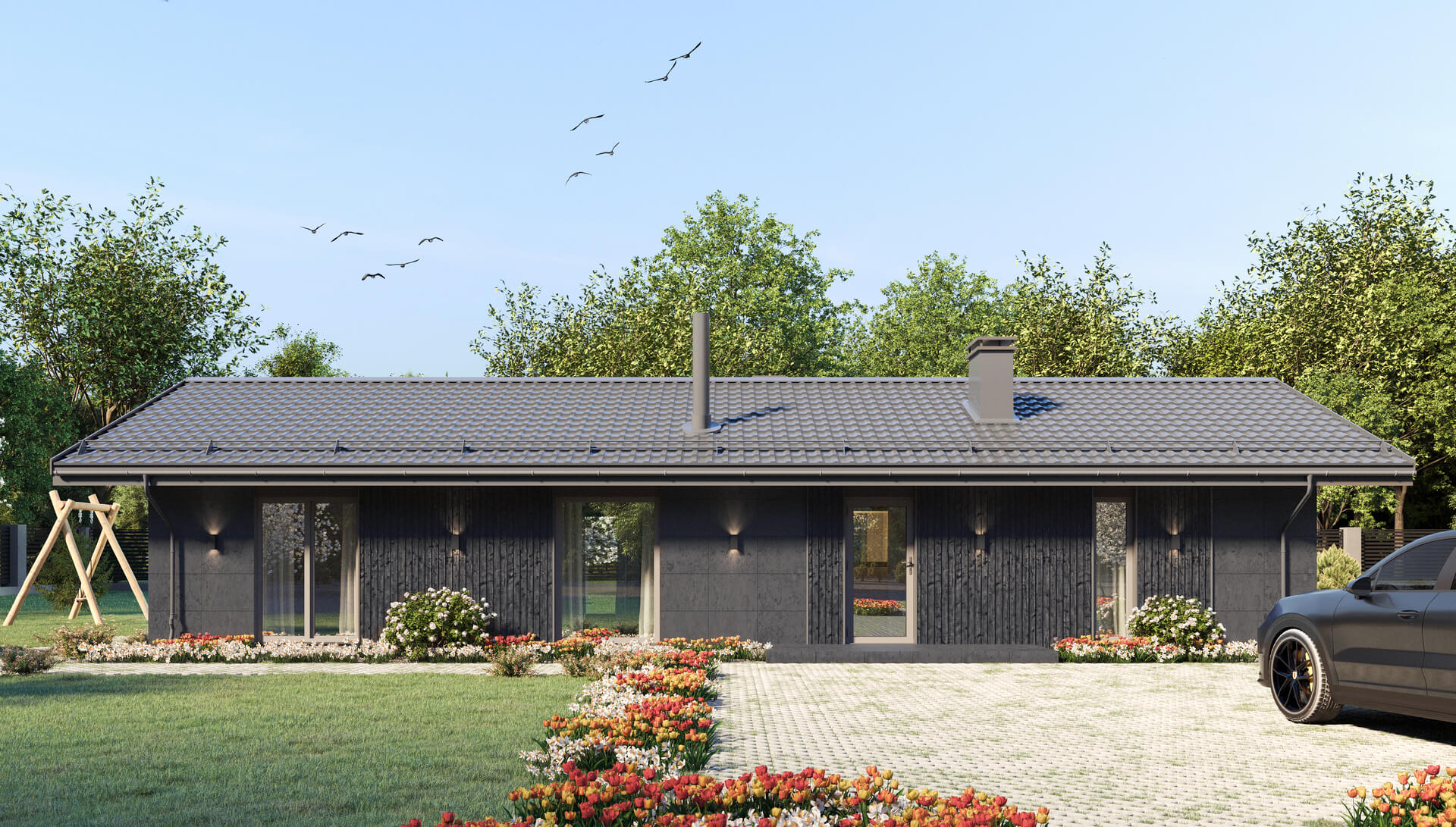 Милый дом 2, терраса и 3 спальни 108м2