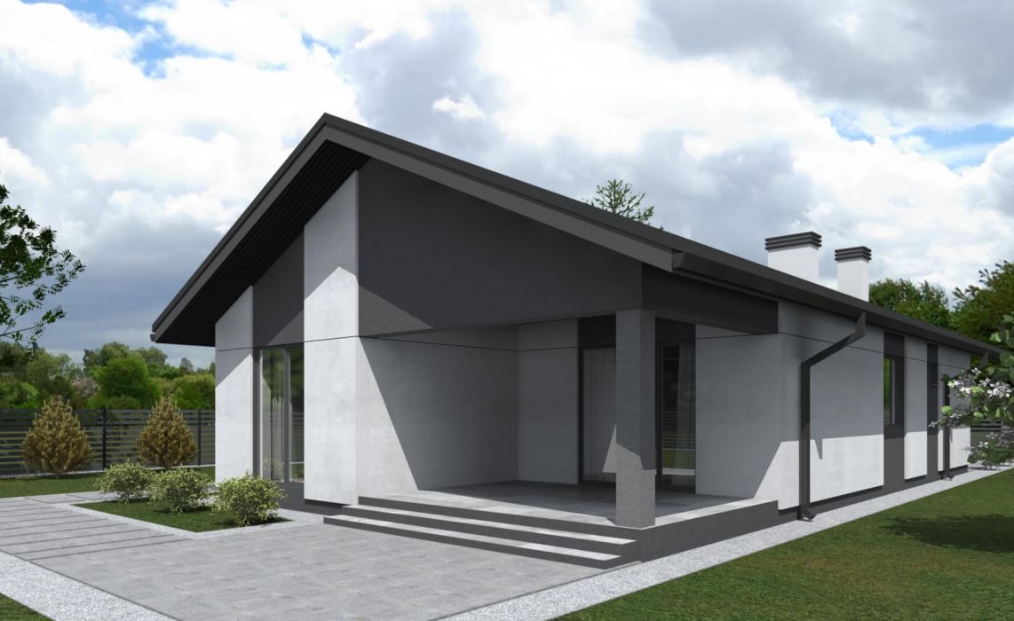 Ноунейм Пазл Хаус 93, крыша скатная