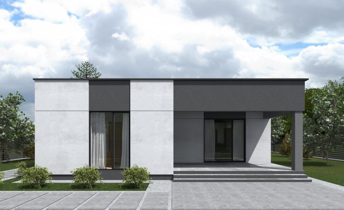 Тидберг ПазлХаус, крыша плоская