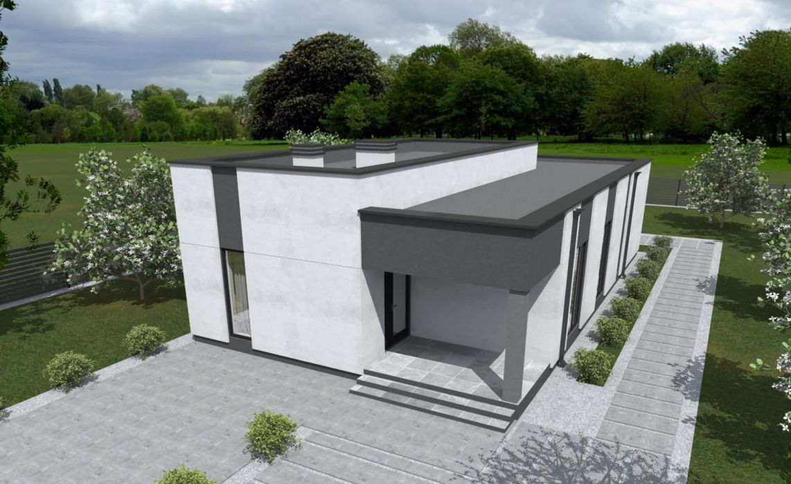 Ноунейм Пазл Хаус 93, крыша плоская