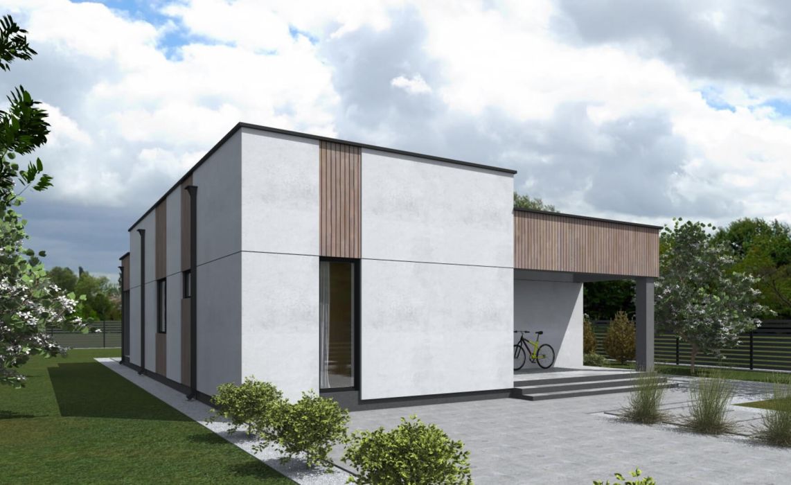 Норхельм ПазлХаус, крыша плоская