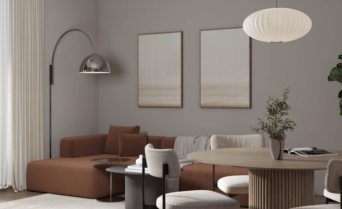 Кухня-гостиная боковая, терраса задняя 120 м²