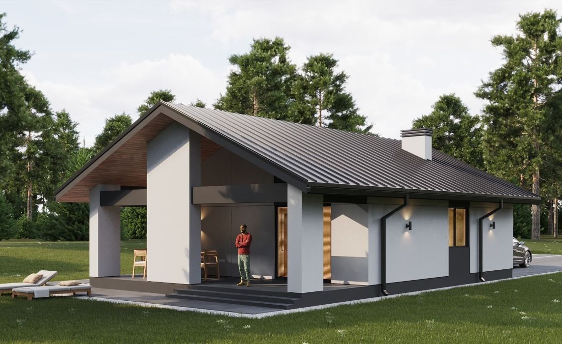 Гамвик ПазлХаус, крыша скатная