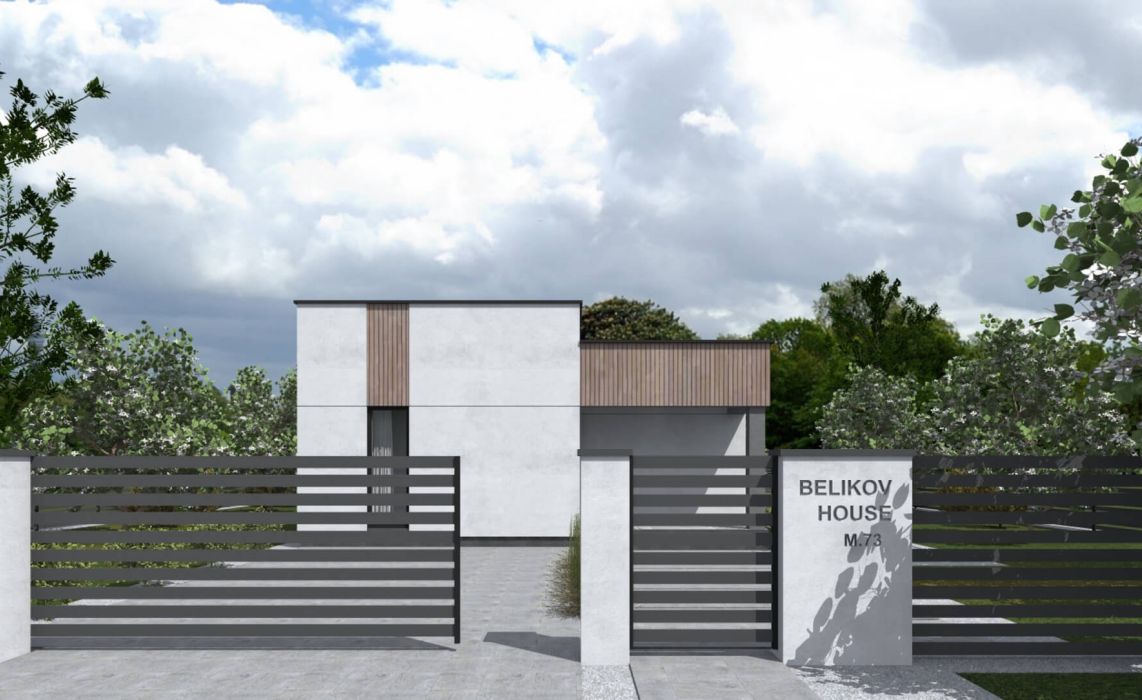 Ноунейм Пазл Хаус 74, крыша плоская