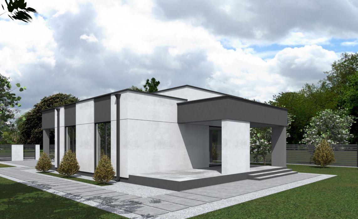 Гамвик ПазлХаус, крыша плоская