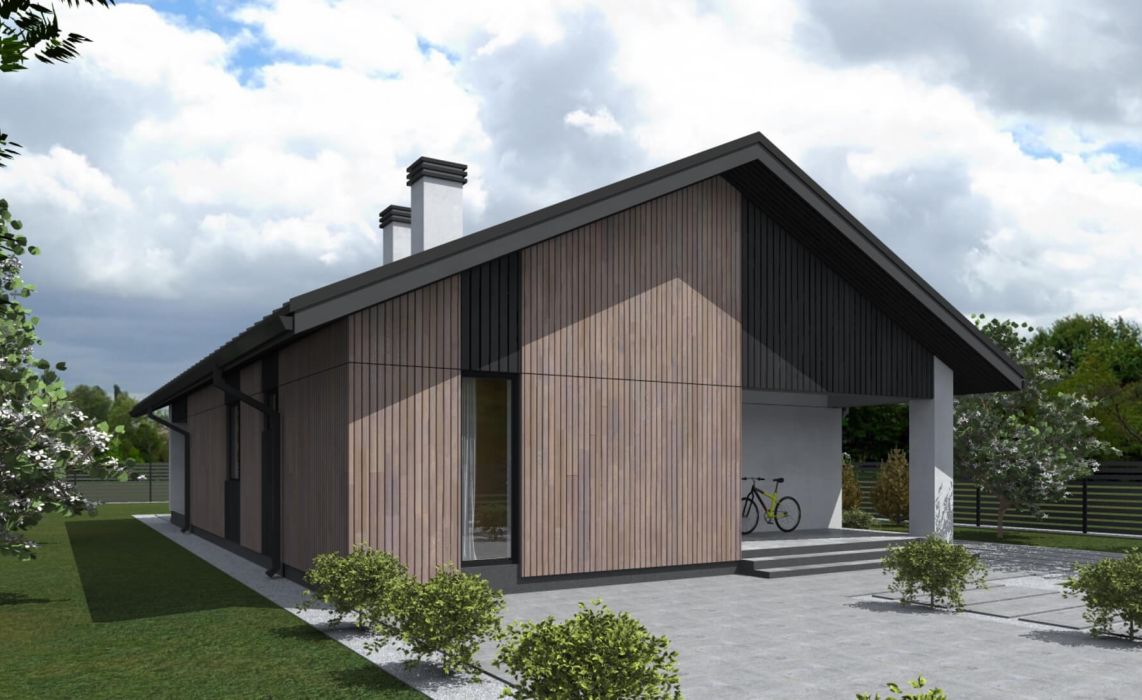 Йерке ПазлХаус, крыша скатная