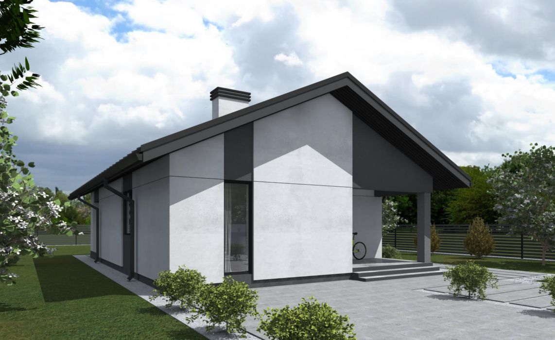 Гамвик ПазлХаус, крыша скатная