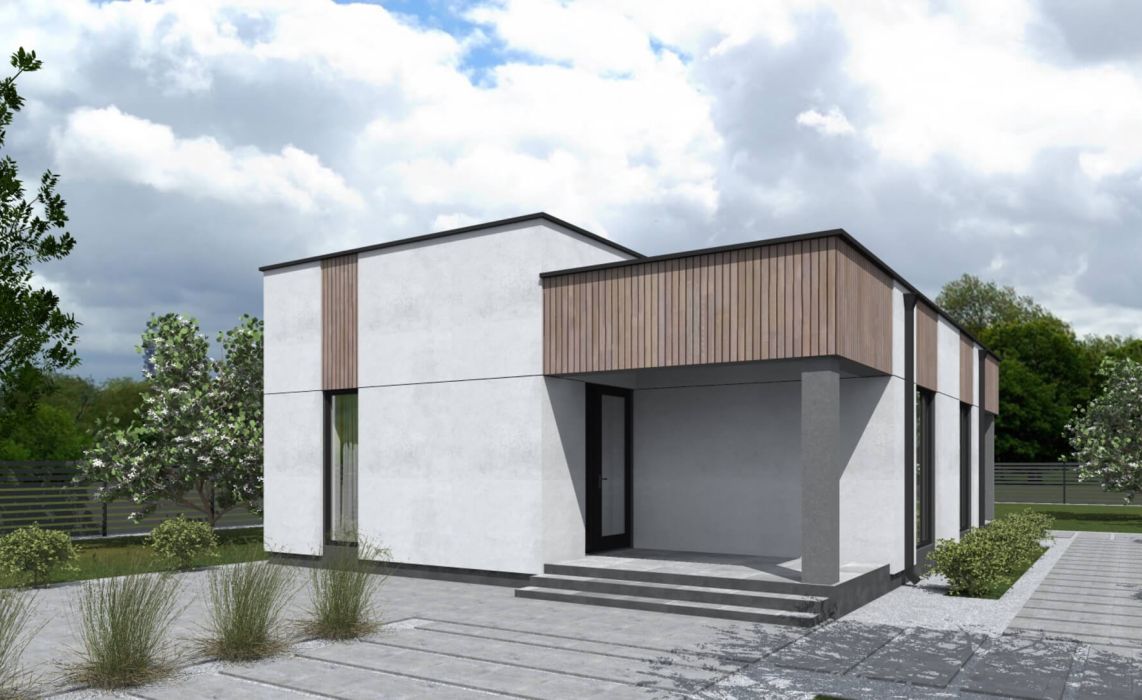 Ноунейм Пазл Хаус 74, крыша плоская