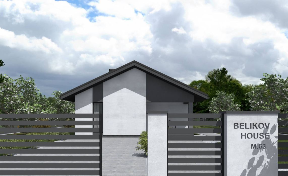 Гамвик ПазлХаус, крыша скатная