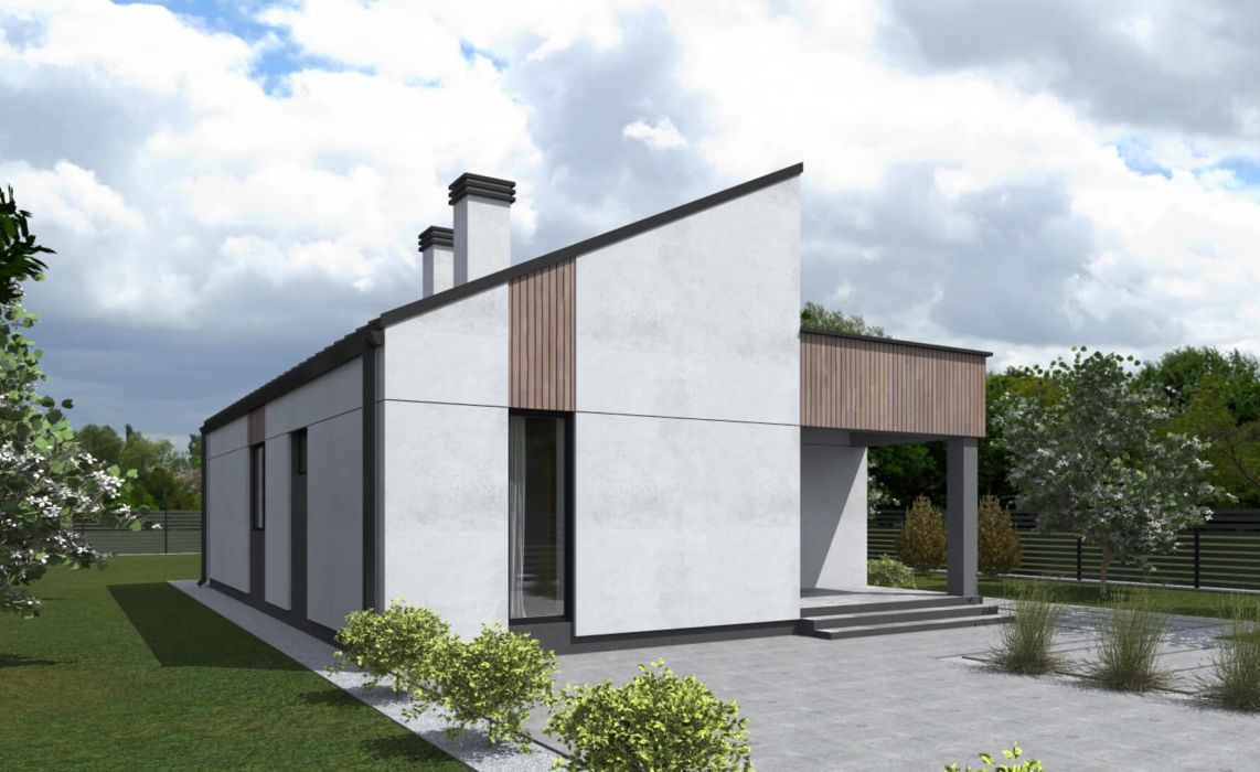 Ноунейм Пазл Хаус 75, крыша комбинированная