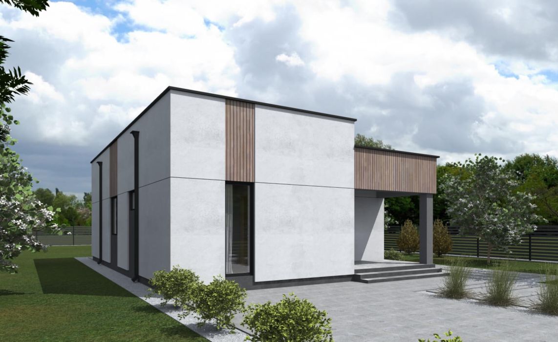 Ноунейм Пазл Хаус 74, крыша плоская