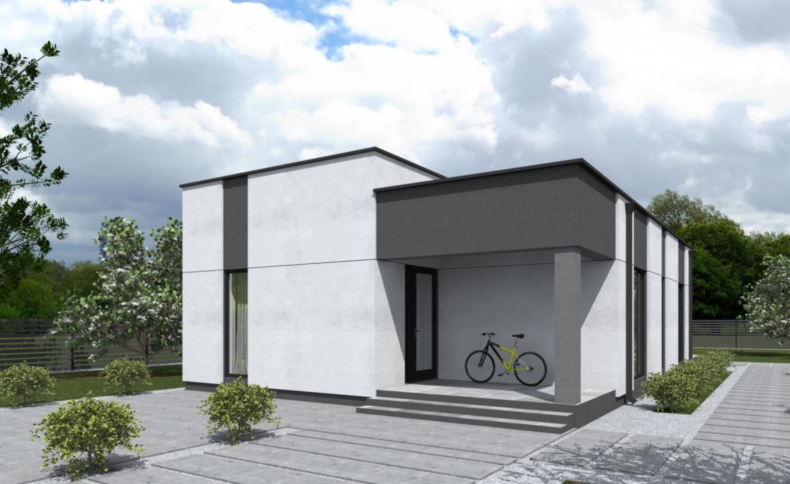 Люмборг ПазлХаус, крыша плоская