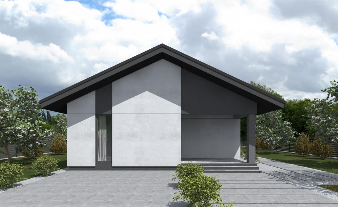 Ноунейм Пазл Хаус 93, крыша скатная