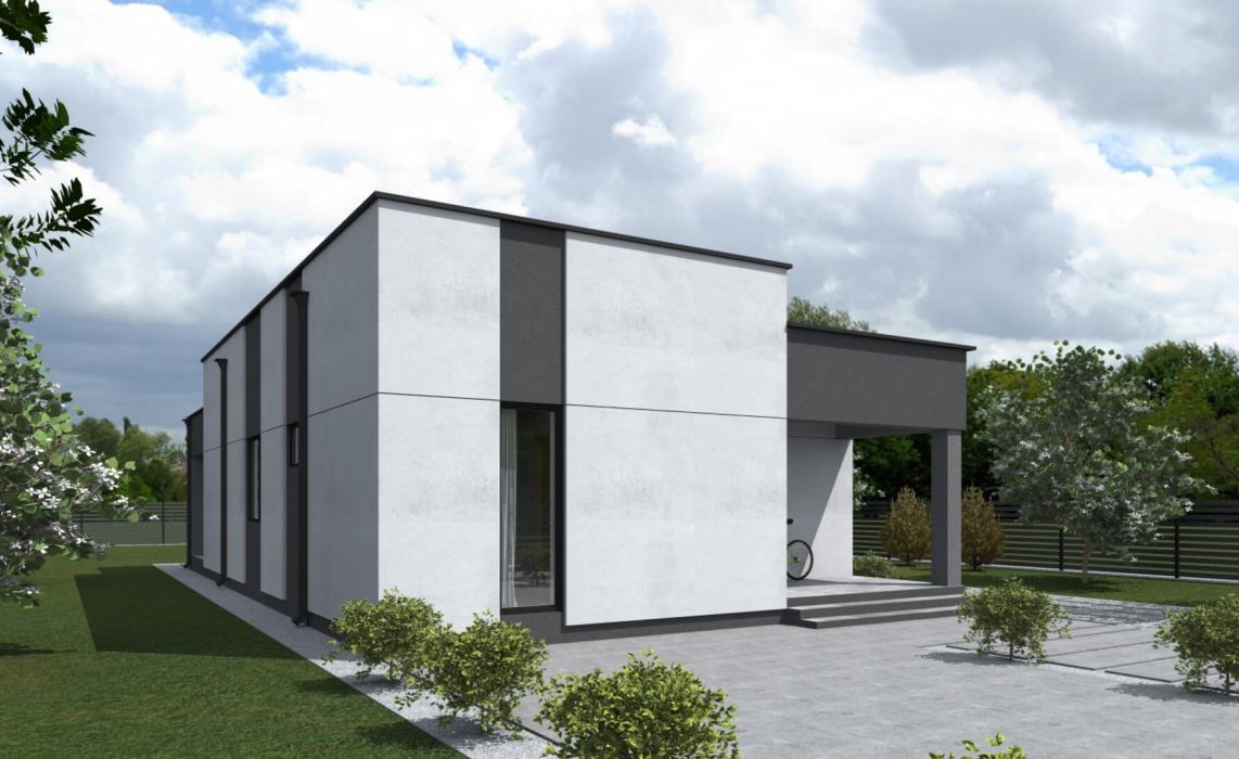 Люмборг ПазлХаус, крыша плоская