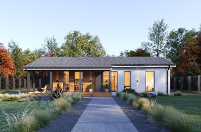 Кухня-гостиная боковая, терраса боковая 110 м² 