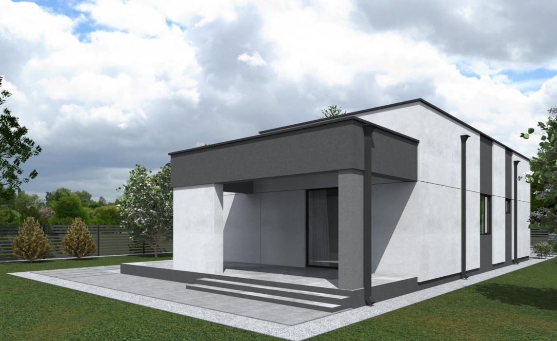 Люмборг ПазлХаус, крыша плоская