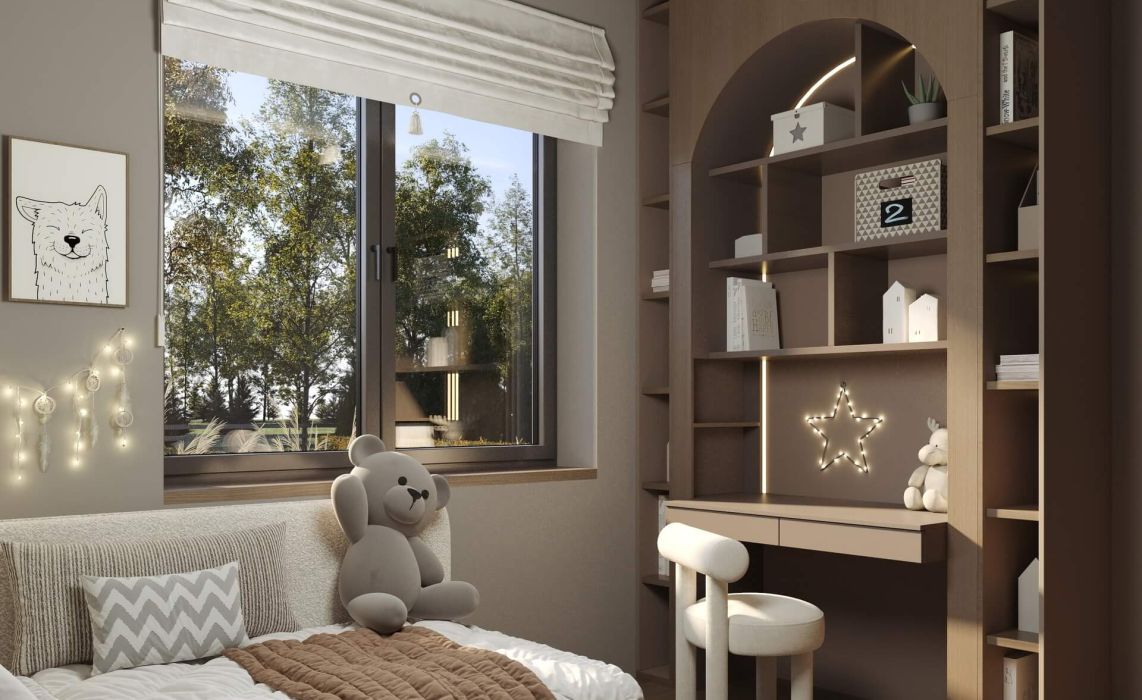 Кухня-гостиная боковая, терраса задняя 120 м²