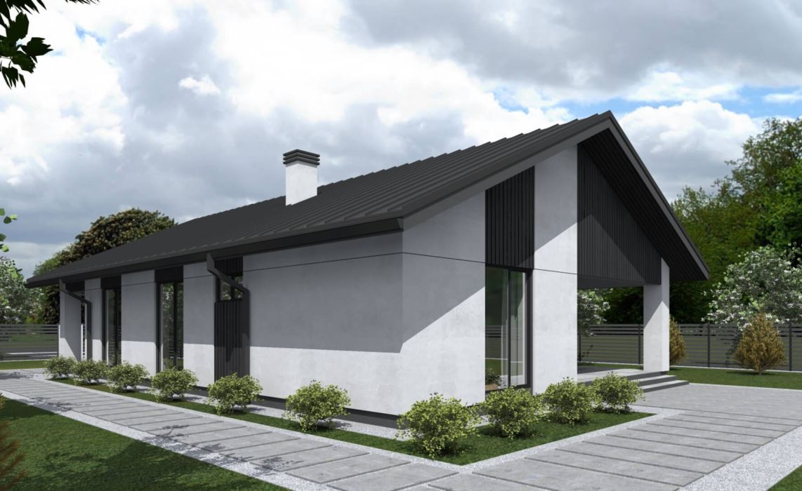 Йерке ПазлХаус, крыша скатная