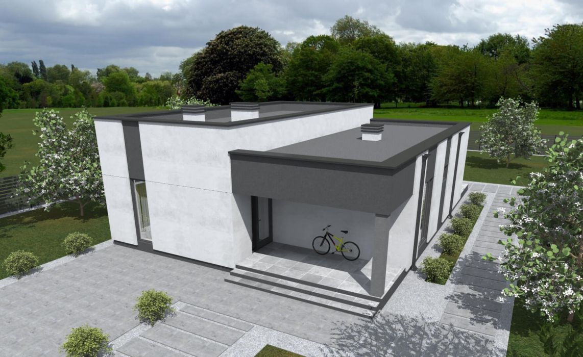 Хайлунд ПазлХаус, крыша плоская