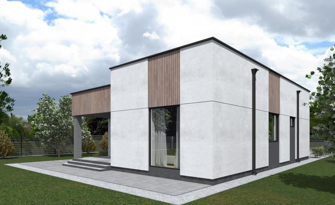 Ноунейм Пазл Хаус 74, крыша плоская