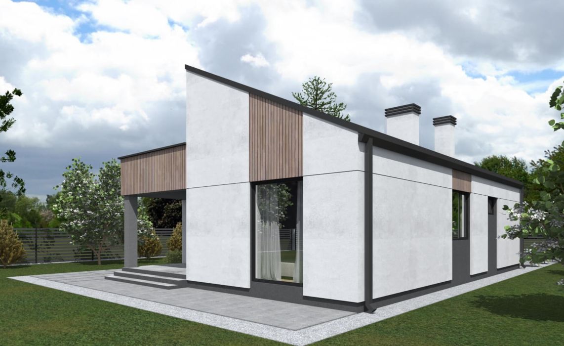 Ноунейм Пазл Хаус 75, крыша комбинированная