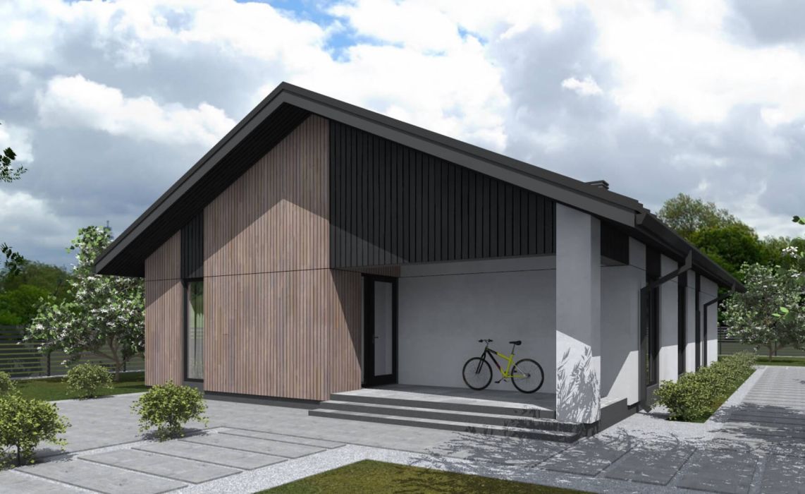 Йерке ПазлХаус, крыша скатная