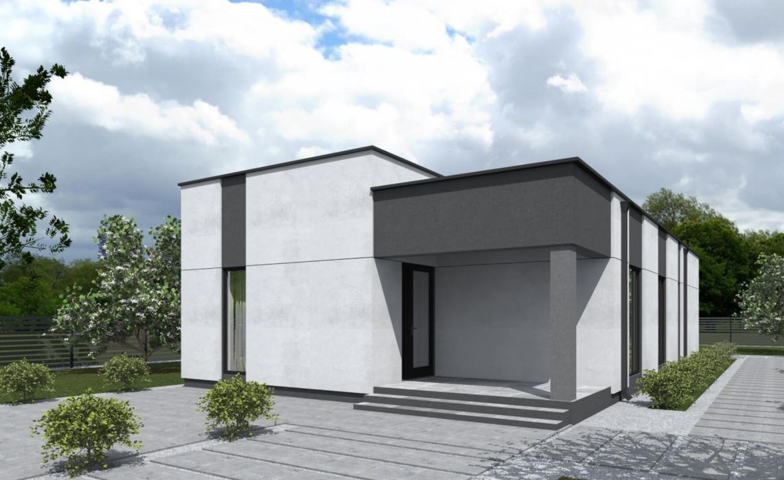 Ноунейм Пазл Хаус 93, крыша плоская