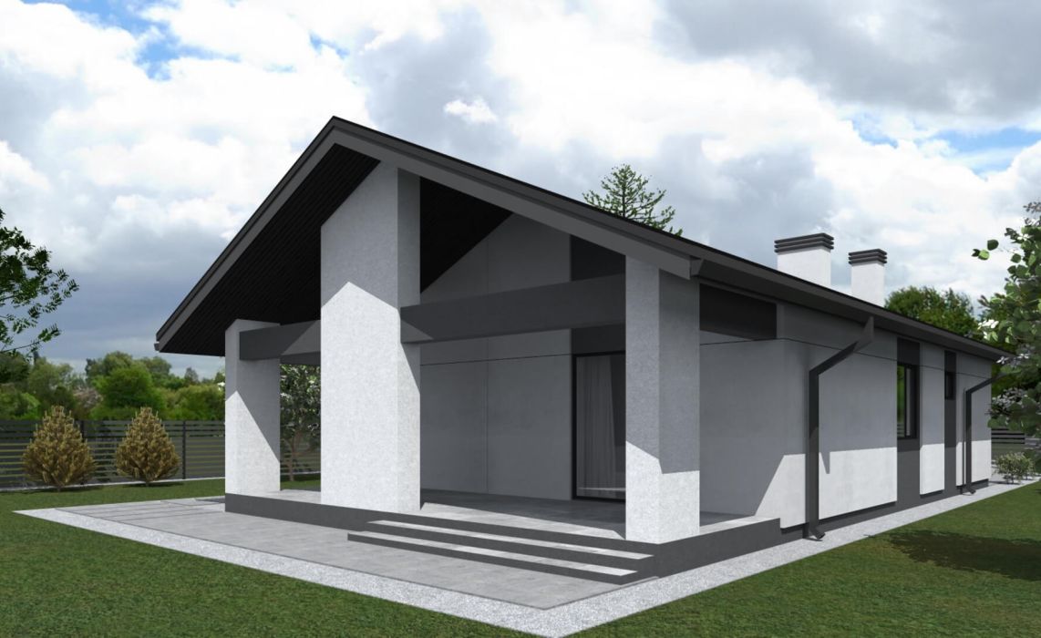 Люмборг ПазлХаус, крыша скатная