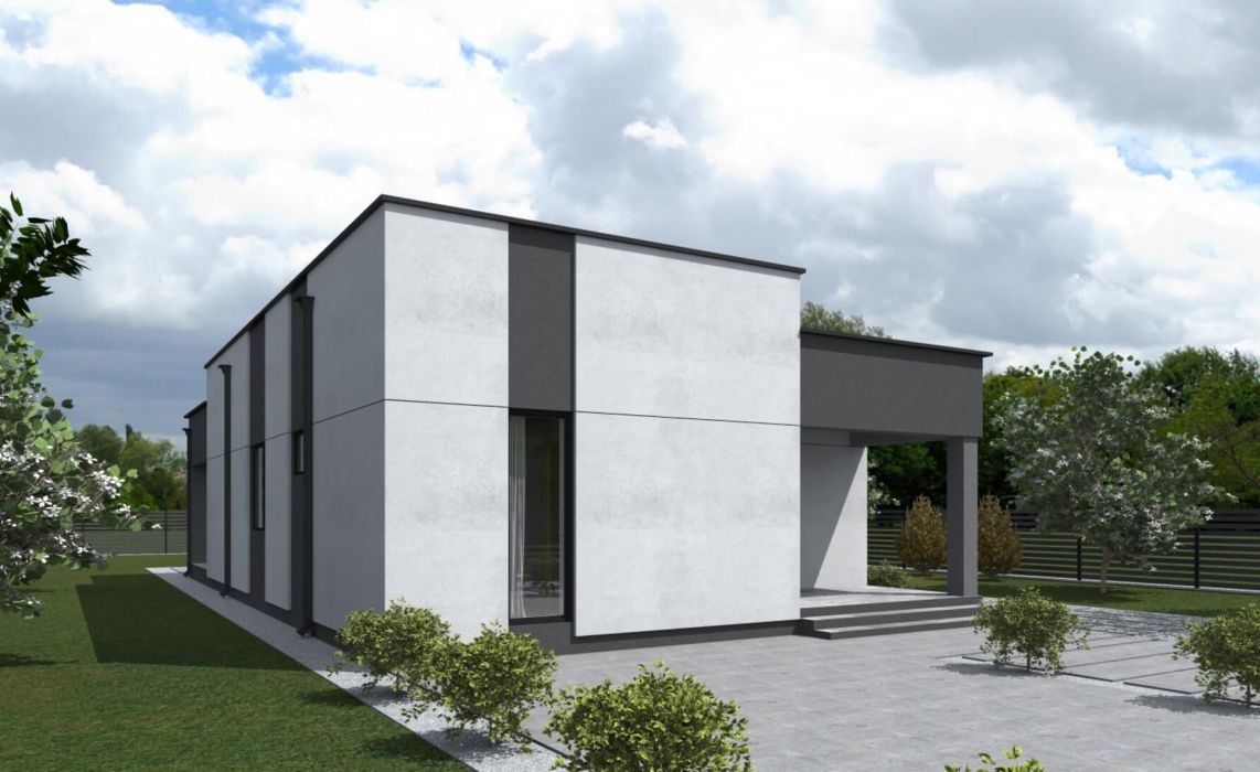 Ноунейм Пазл Хаус 93, крыша плоская