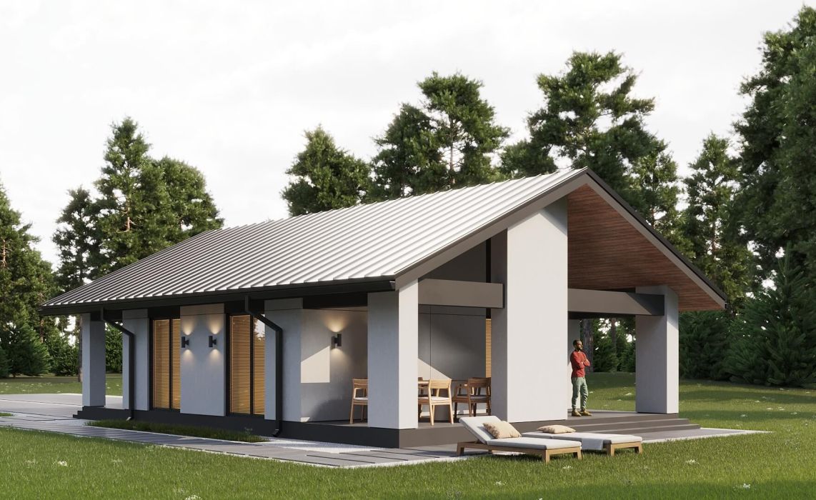 Гамвик ПазлХаус, крыша скатная