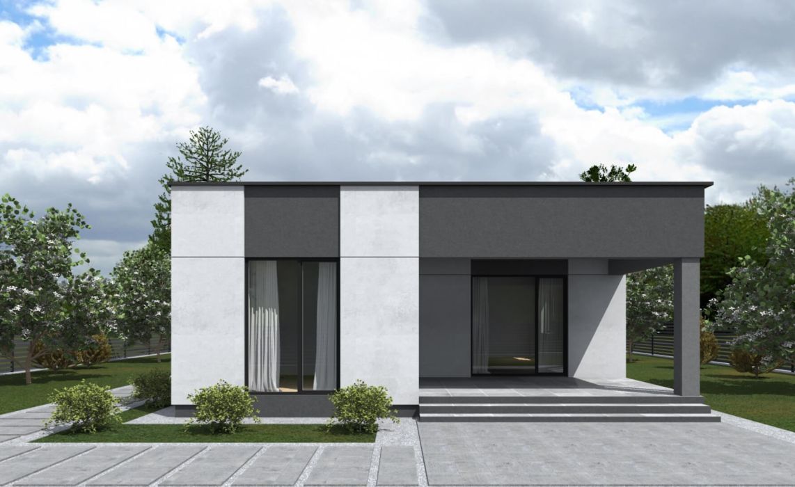 Ноунейм Пазл Хаус 93, крыша плоская